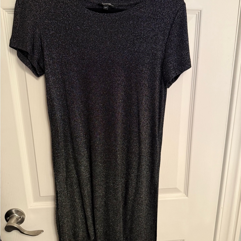 Sparkling Black Short Sleeve Dress/Tunic
